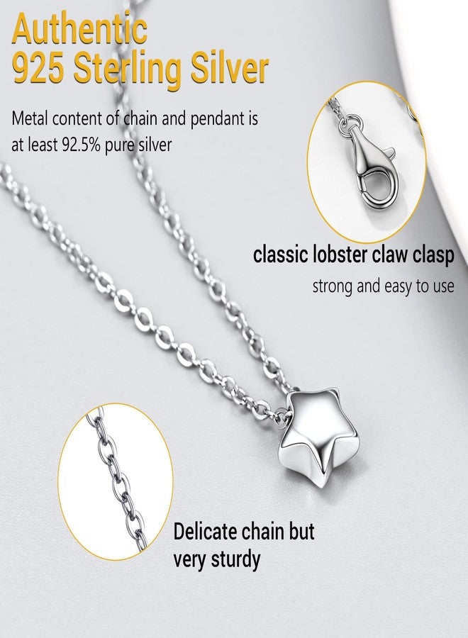 PROSILVER 925 Sterling Silver Necklace for Women | Dainty Delicate Adjustable Choker with Star Pendant, Hypoallergenic Tarnish Resistant Everyday Jewelry Gift for Her - Image 4